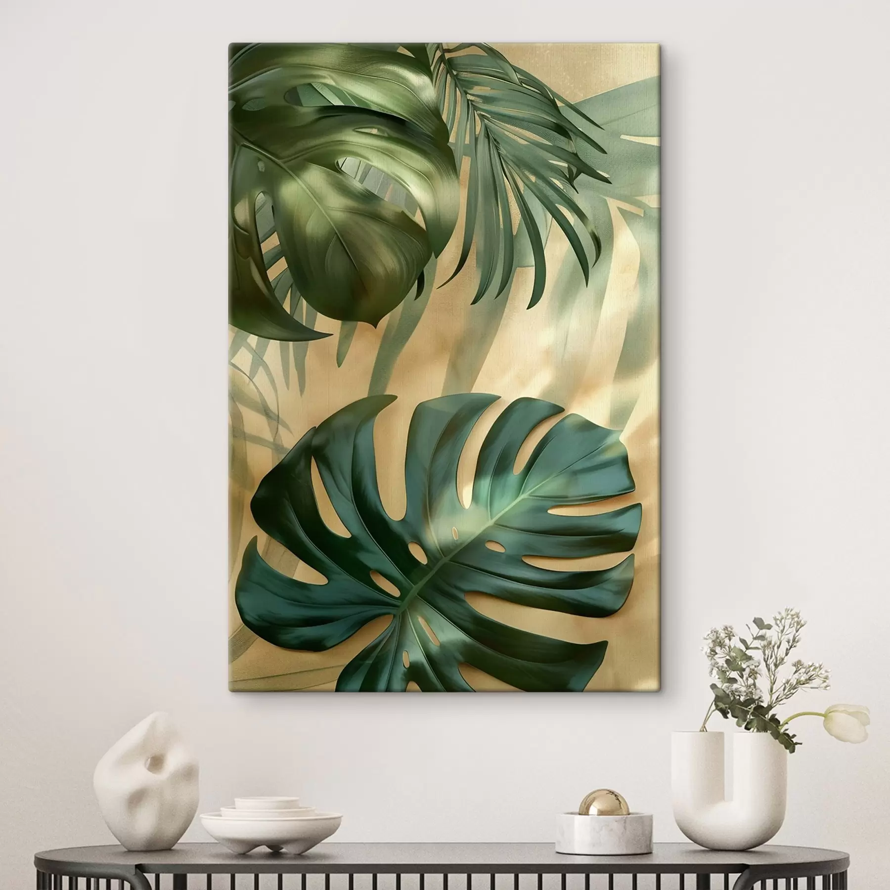 Paveikslėlis Monstera ir atogrąžų augalų lapai s49552