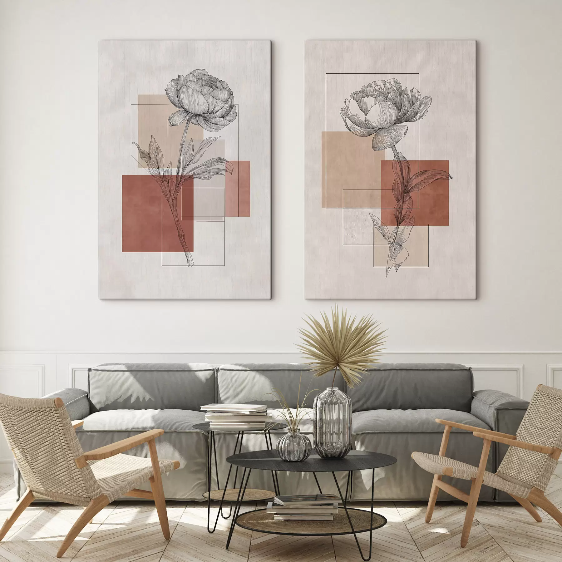 Paveikslėlis Geometrinė bijūnė m30706
