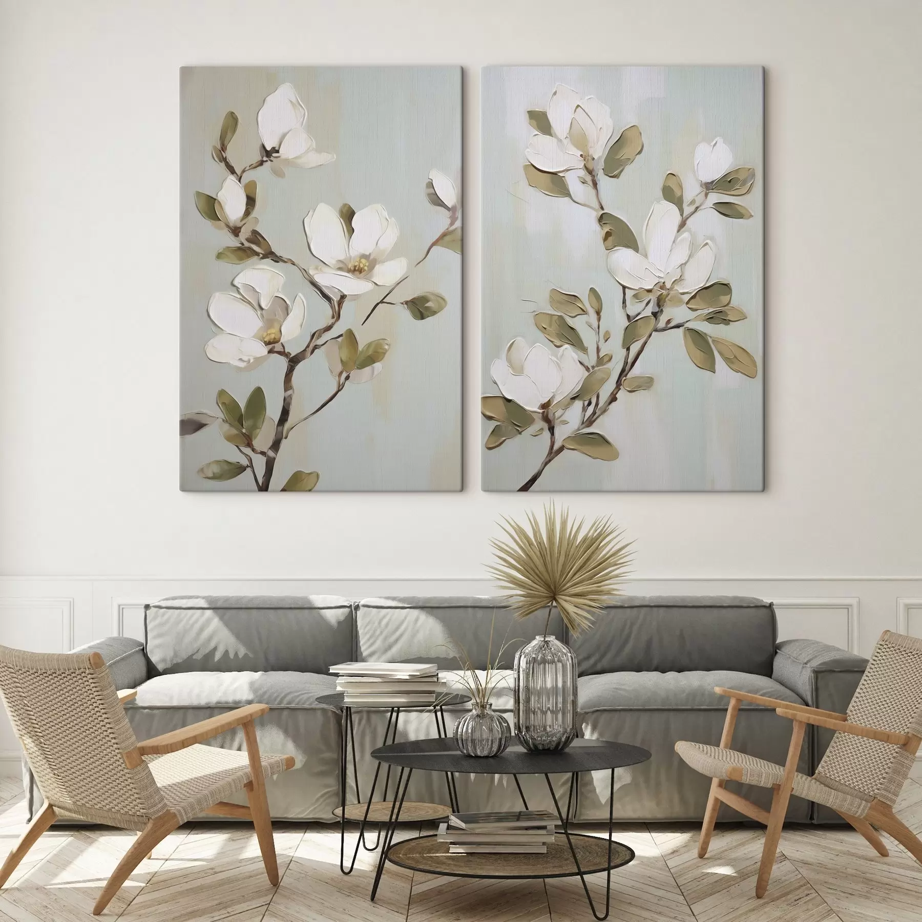 Paveikslėlis Magnolijos žiedų šakelė, paveikslo imitacija m30734