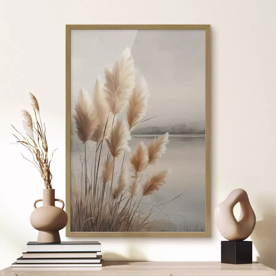 Fototapetai Pampų žolė prie upės f49925