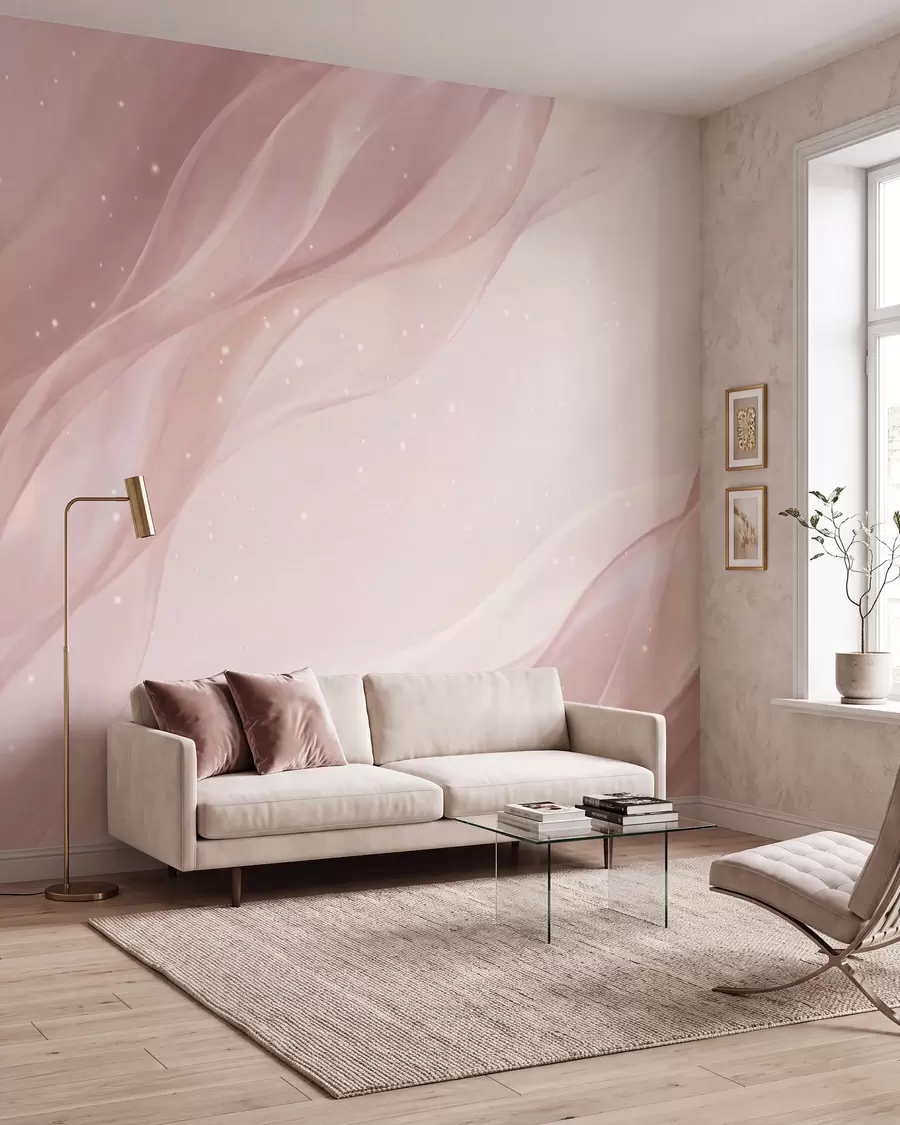 Fototapetai Subtilus abstraktus kūrinys švelniais rožiniais atspalviais w09959