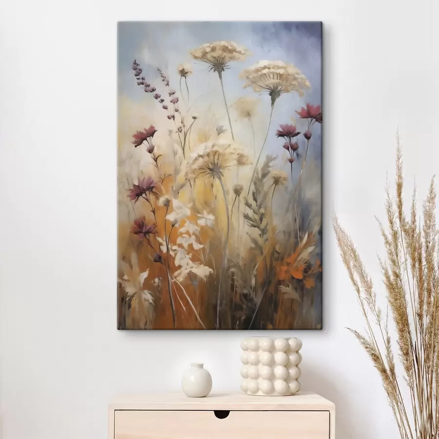 Paveikslėlis Laukinės gėlės ir žolės, tapybos imitacija s50144