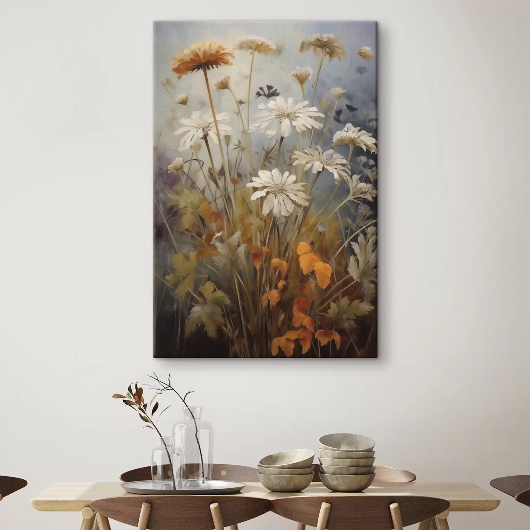 Paveikslėlis Laukinės gėlės ir žolės, tapybos imitacija s50145