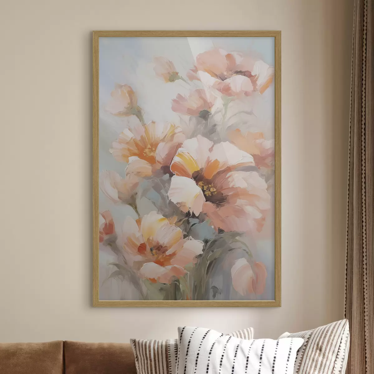 Plakatas Subtilūs žiedai, tapybos imitacija f50140
