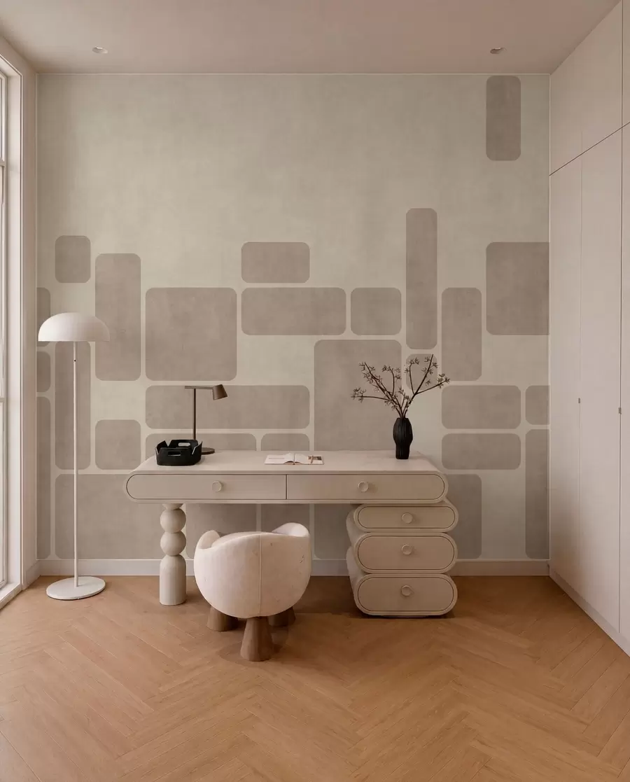 Fototapetai Geometrinis raštas su apvalintais stačiakampiais w05141