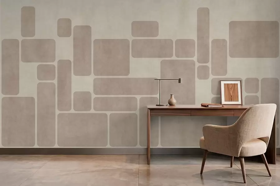 Fototapetai Geometrinis raštas su apvalintais stačiakampiais w05141