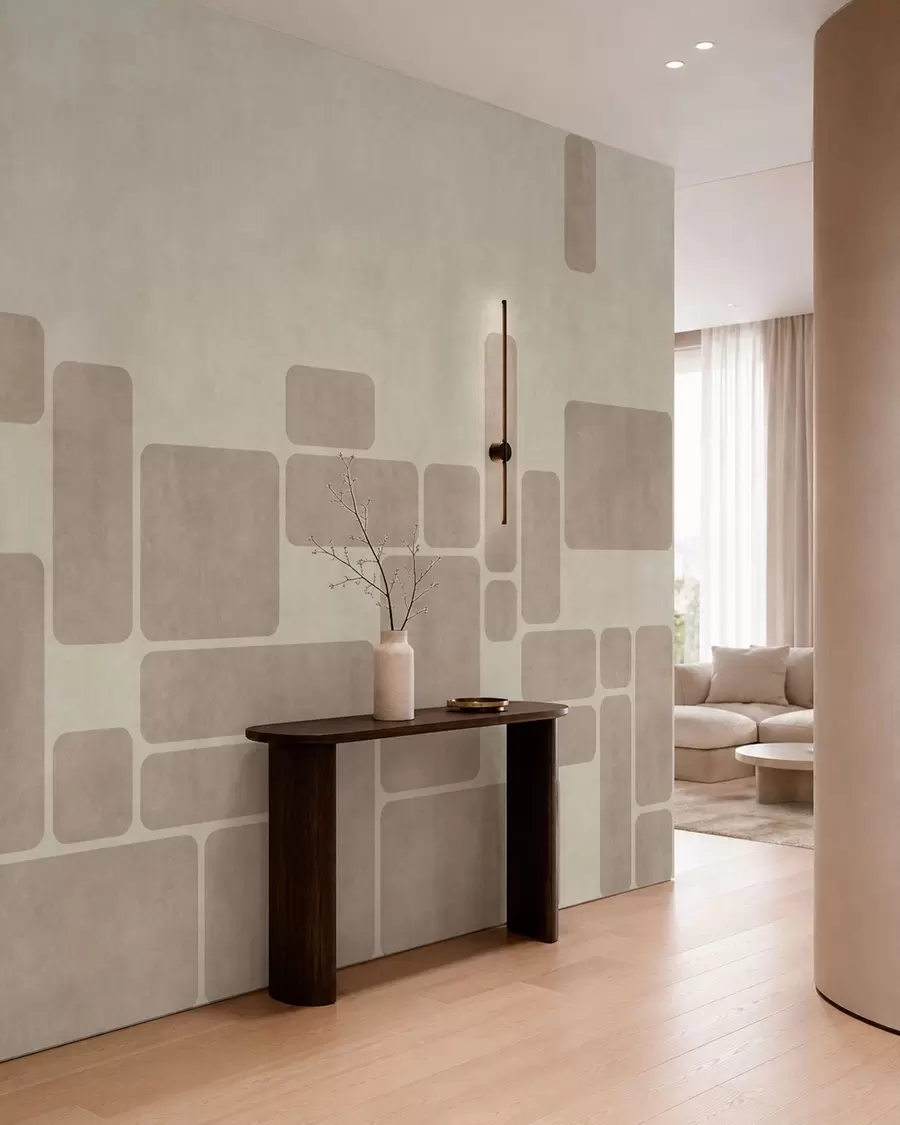 Fototapetai Geometrinis raštas su apvalintais stačiakampiais w05141