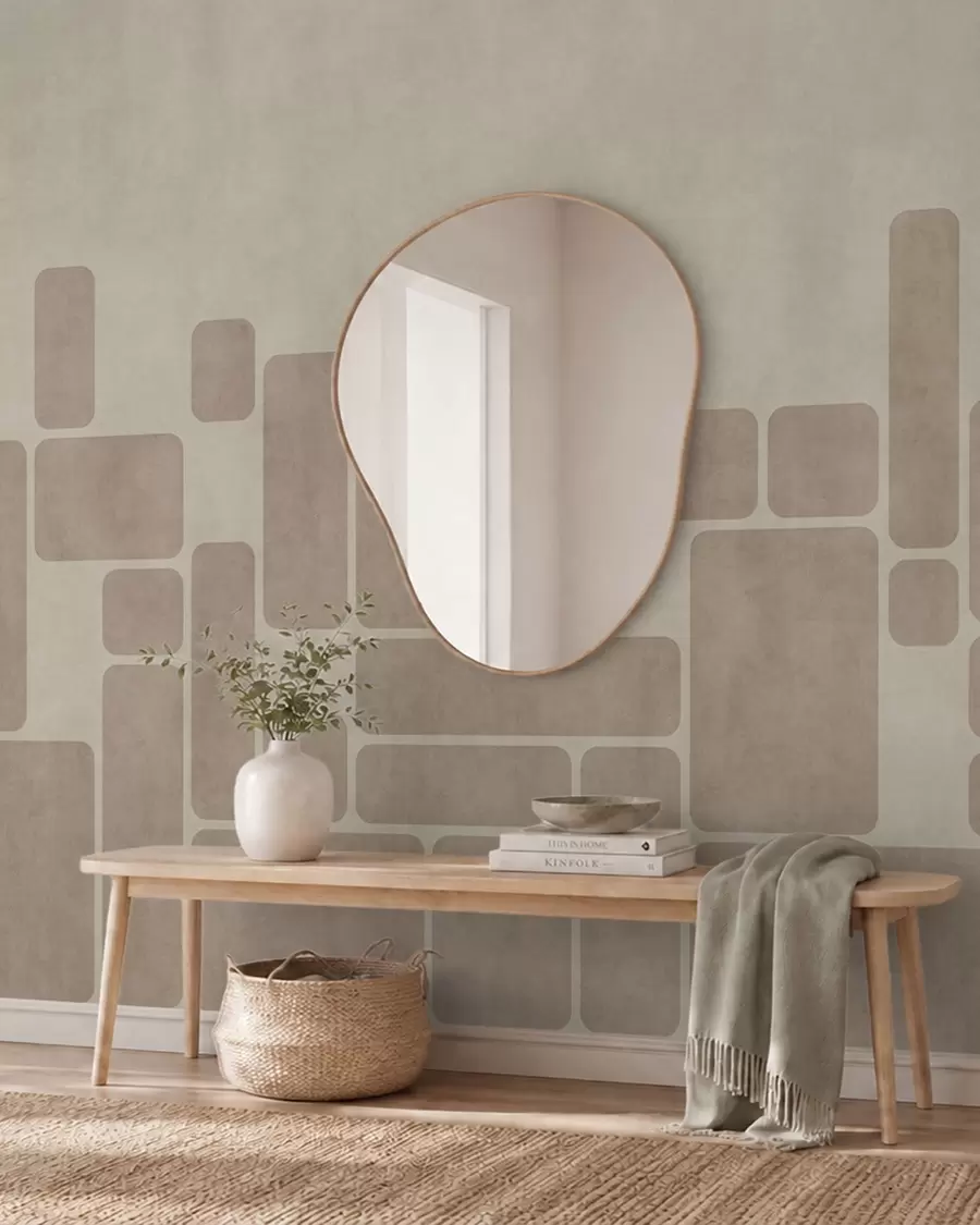 Fototapetai Geometrinis raštas su apvalintais stačiakampiais w05141