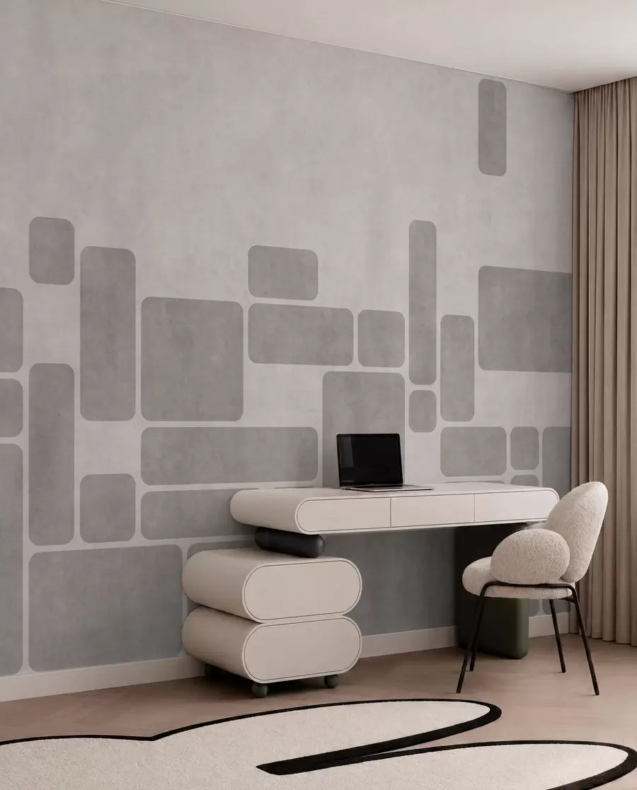 Fototapetai Geometrinis raštas švelnių pilkų ir rausvų atspalvių w05141v1