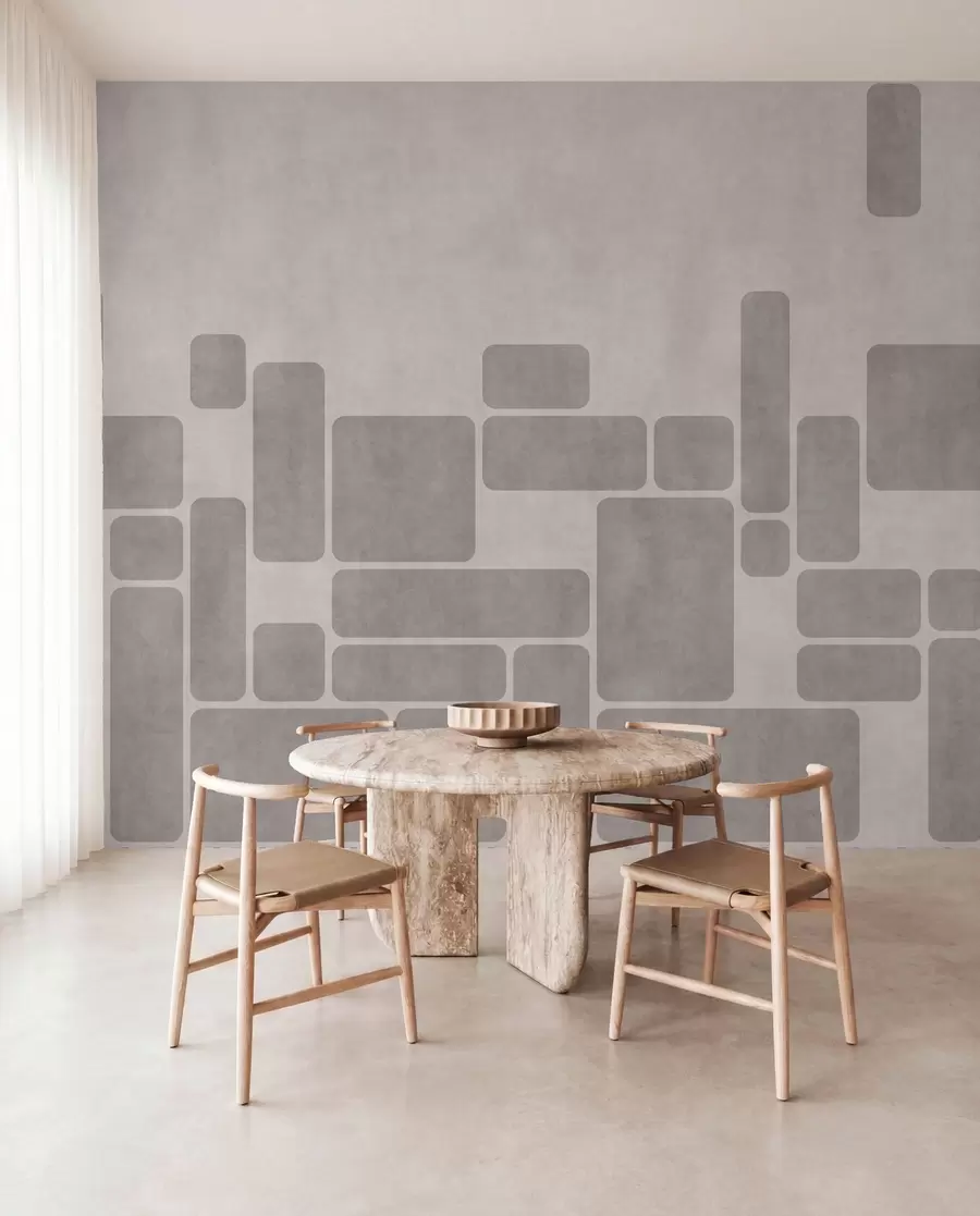 Fototapetai Geometrinis raštas švelnių pilkų ir rausvų atspalvių w05141v1