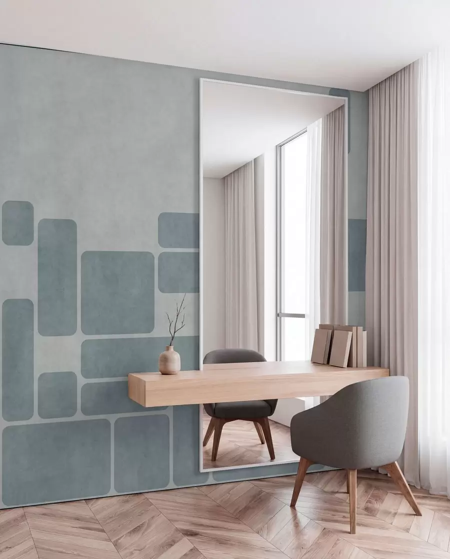 Fototapetai Geometrinis raštas šviesiai mėlynų atspalvių w05141v2