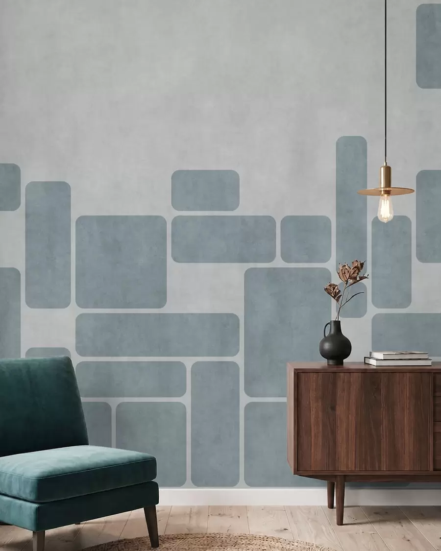 Fototapetai Geometrinis raštas šviesiai mėlynų atspalvių w05141v2