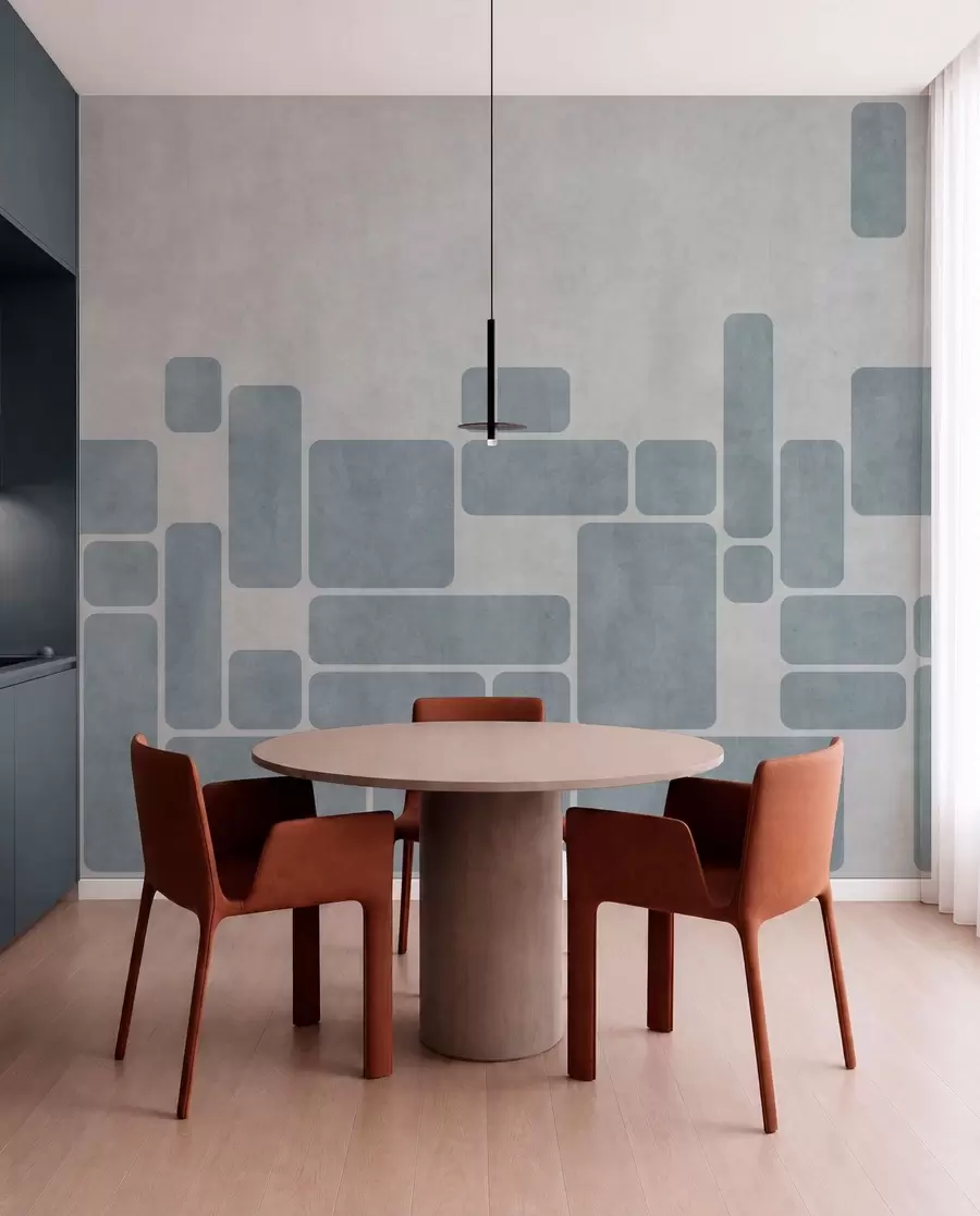 Fototapetai Geometrinis raštas šviesiai mėlynų atspalvių w05141v2