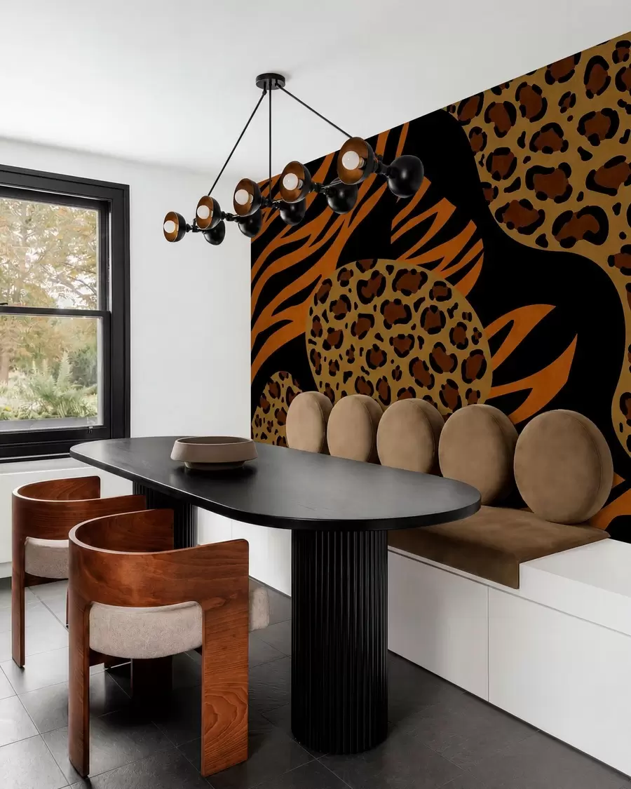 Fototapetai Laukinių gyvūnų įkvėpti leopardo ir tigro raštai w05759