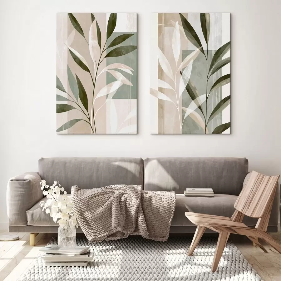 Paveikslėlis Abstrakčios botaninės lapų kompozicijos m30717
