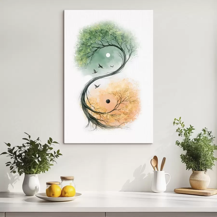 Paveikslėlis Medis, išlenktas į „Yin-Yang“ simbolio formą s50482