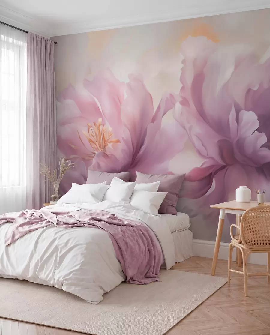 Fototapetai Dideli bijūnų žiedai w05797