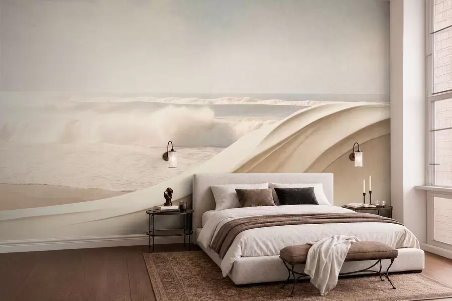 Fototapetai Jūros bangos tarp banguojančių smėlio formų w05895