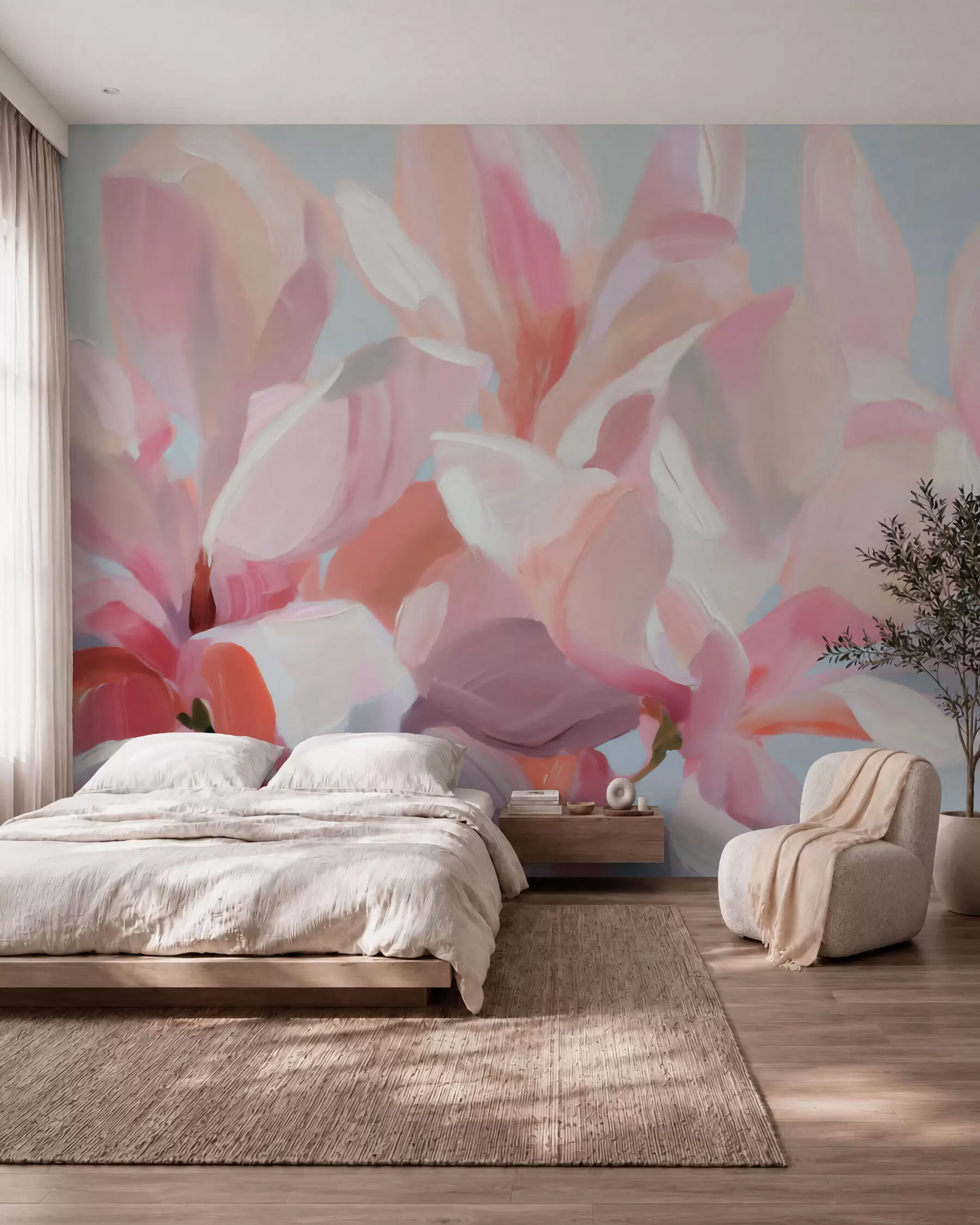 Fototapetai Švelniai rožinė magnolija w10043