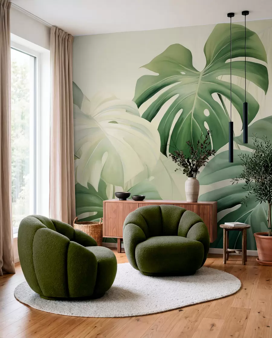 Fototapetai Monstera žalios spalvos w05909