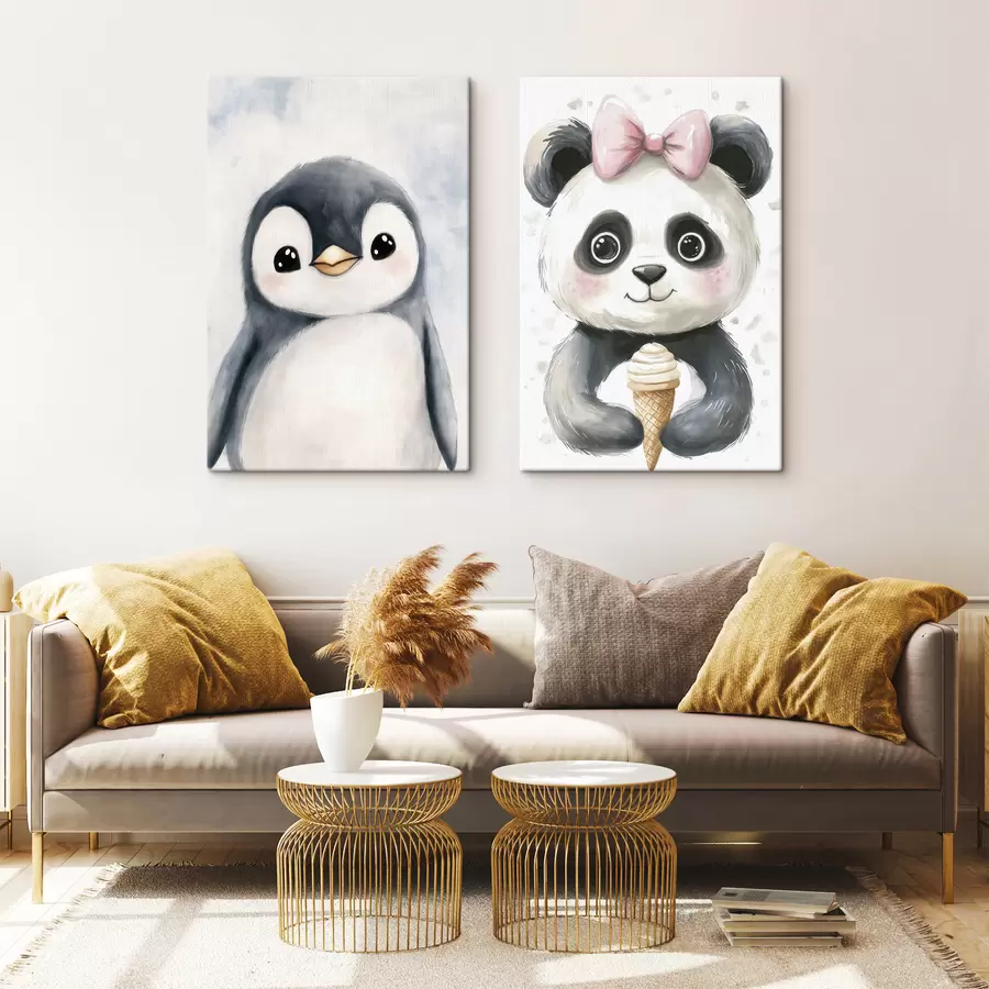 Paveikslėlis Pingvinas ir panda su ledais m31014
