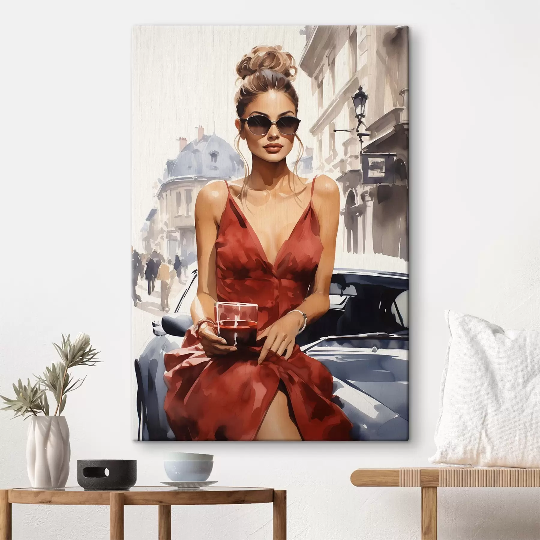 Paveikslėlis „Moteris raudonais drabužiais“ – „Convertible“ s50745