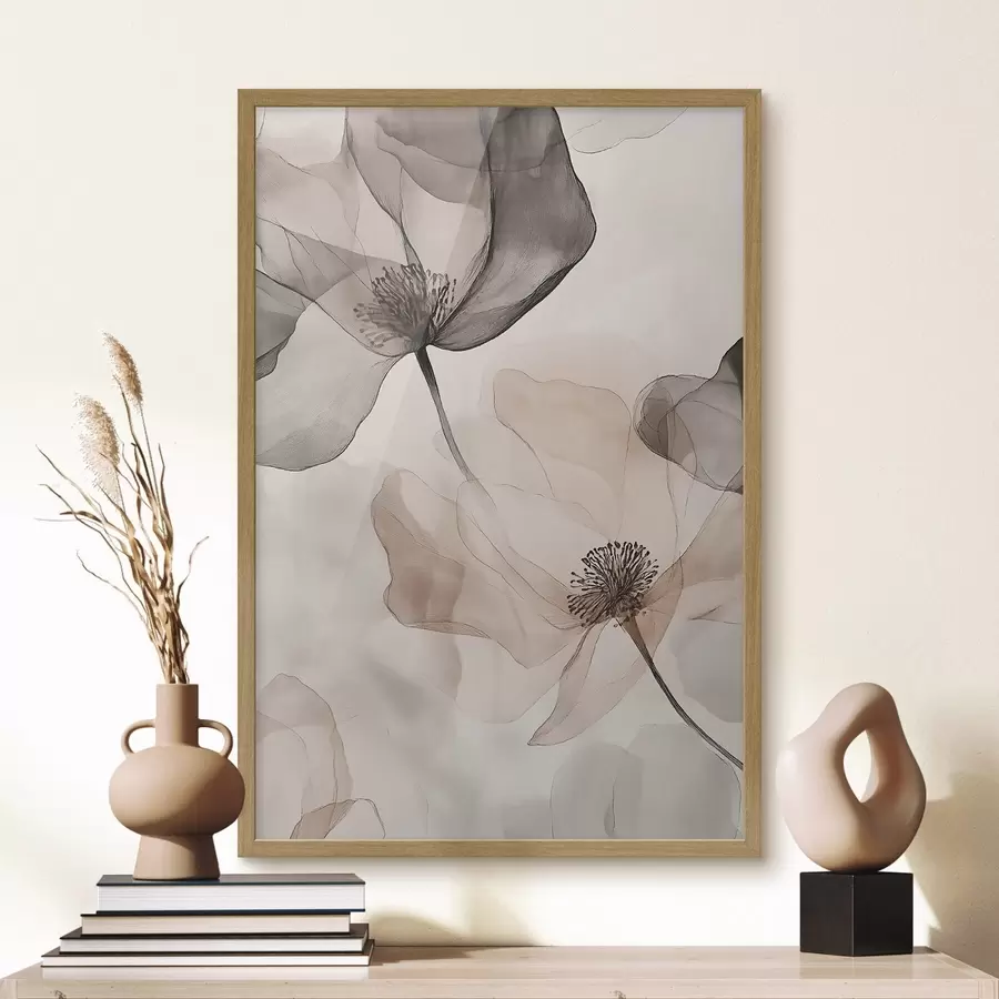 Fototapetai Pusiau permatomos gėlės rūke f50750
