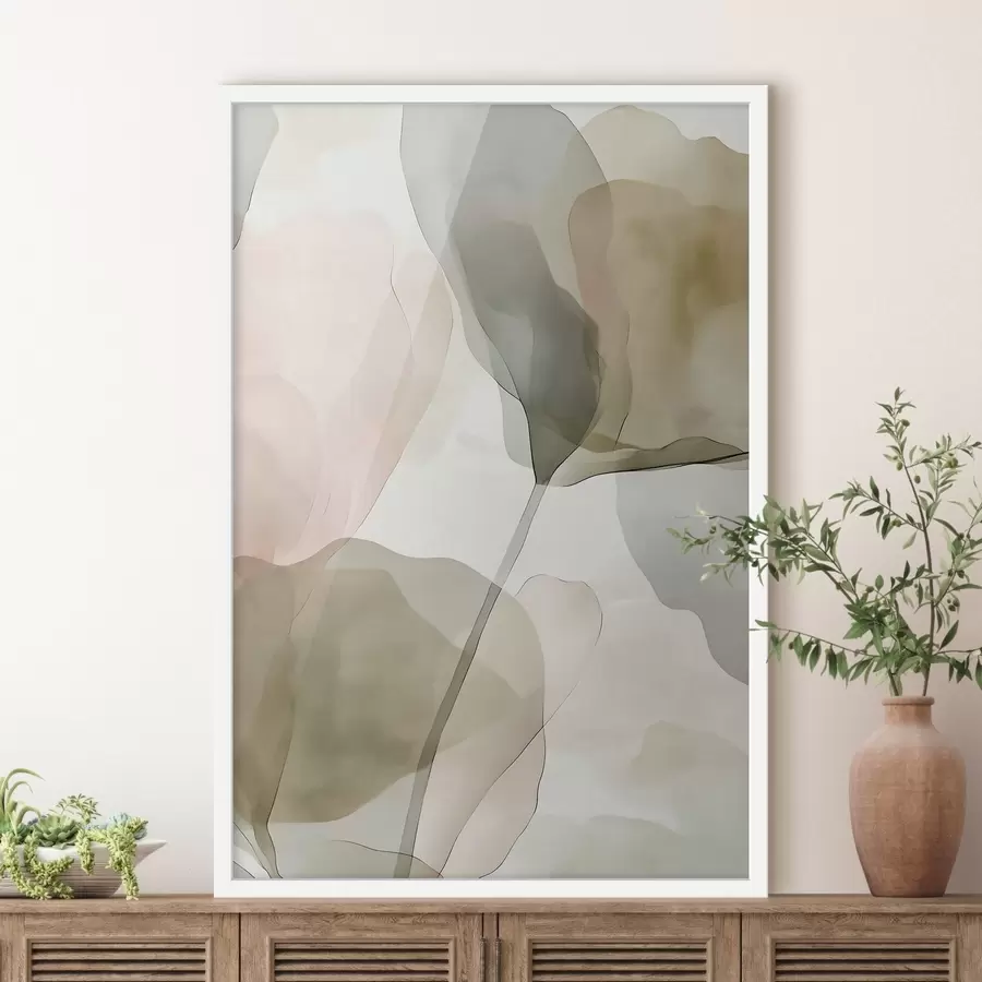 Fototapetai Subtilus botaninis menas pastelinių atspalvių f50751