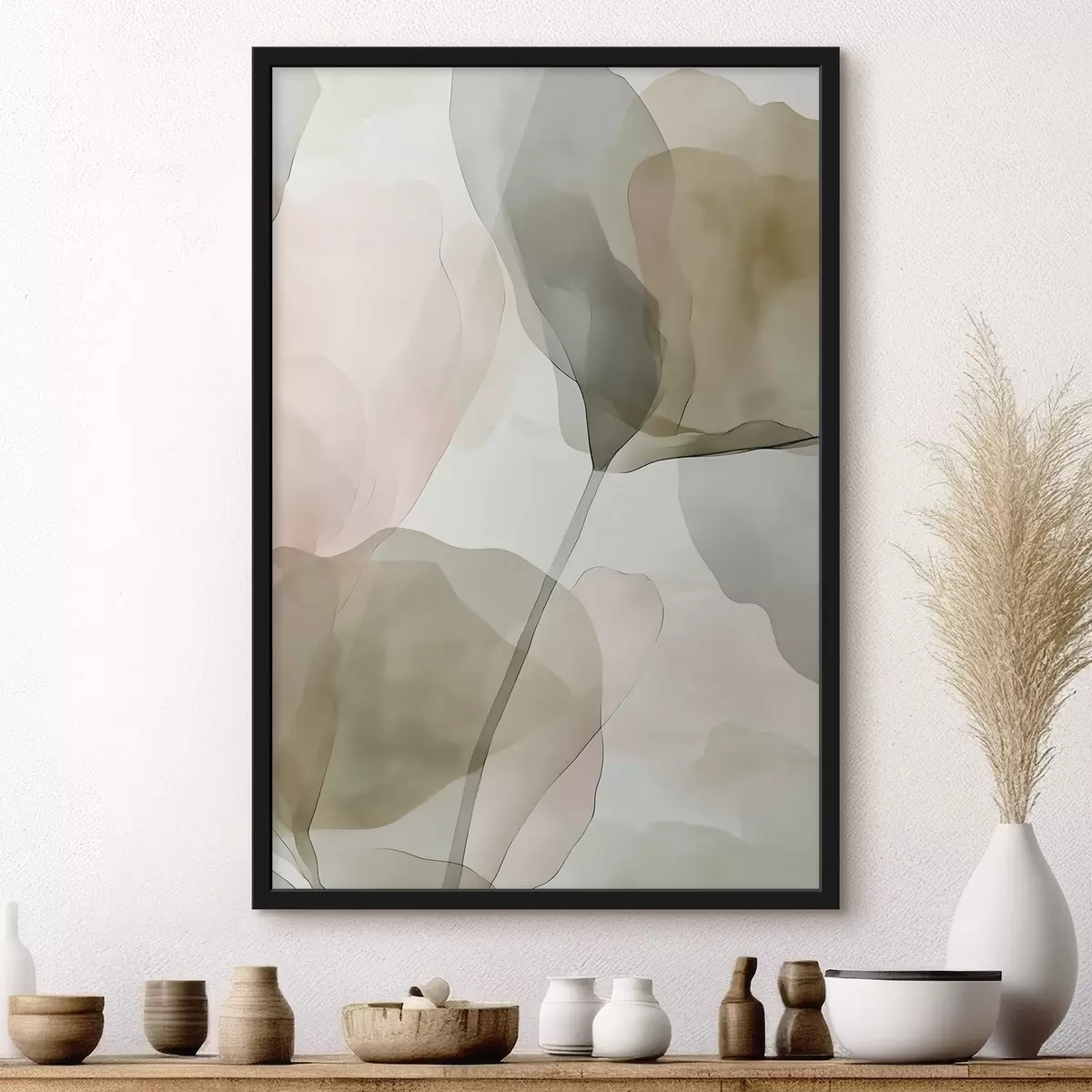 Plakatas Subtilus botaninis menas pastelinių atspalvių f50751