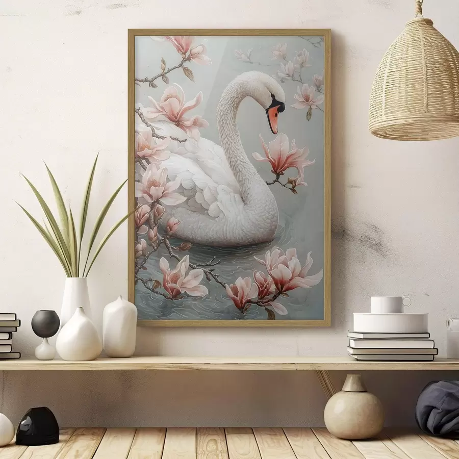 Fototapetai Snieguolės grakštumas prie vandens f50754