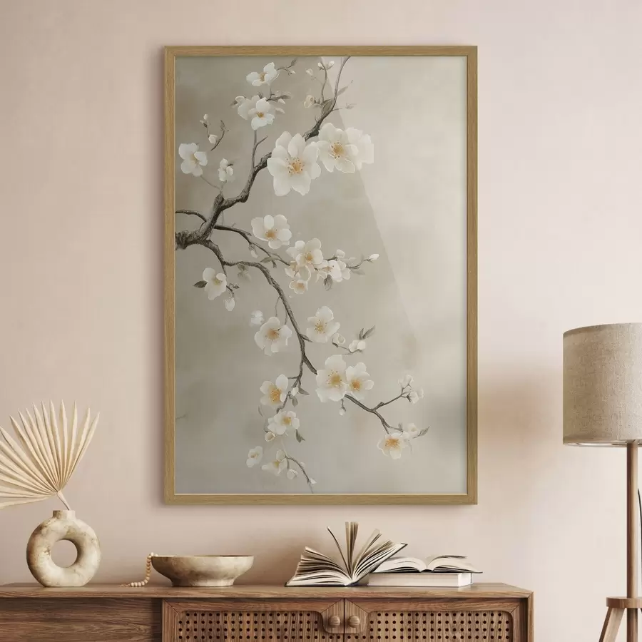 Fototapetai Žydinčios baltos šakos f50758