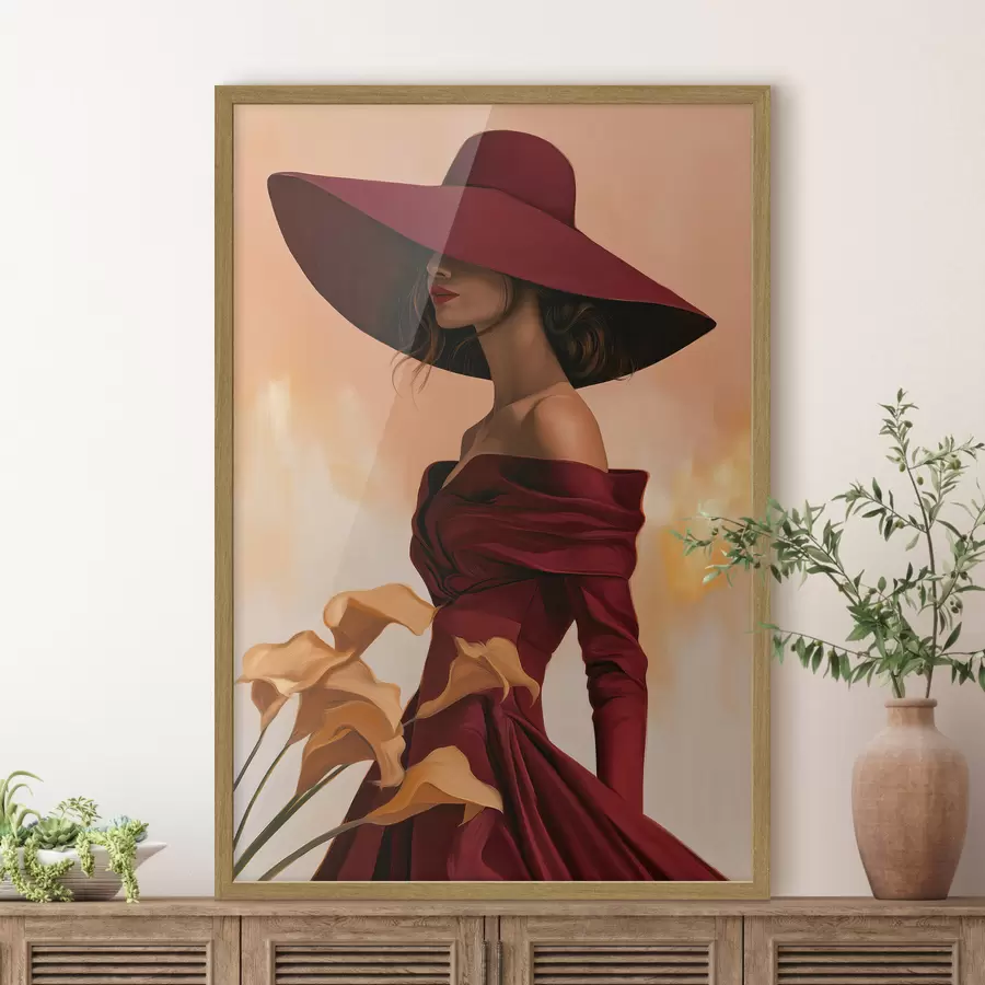 Fototapetai Moteris su skrybėle f50903