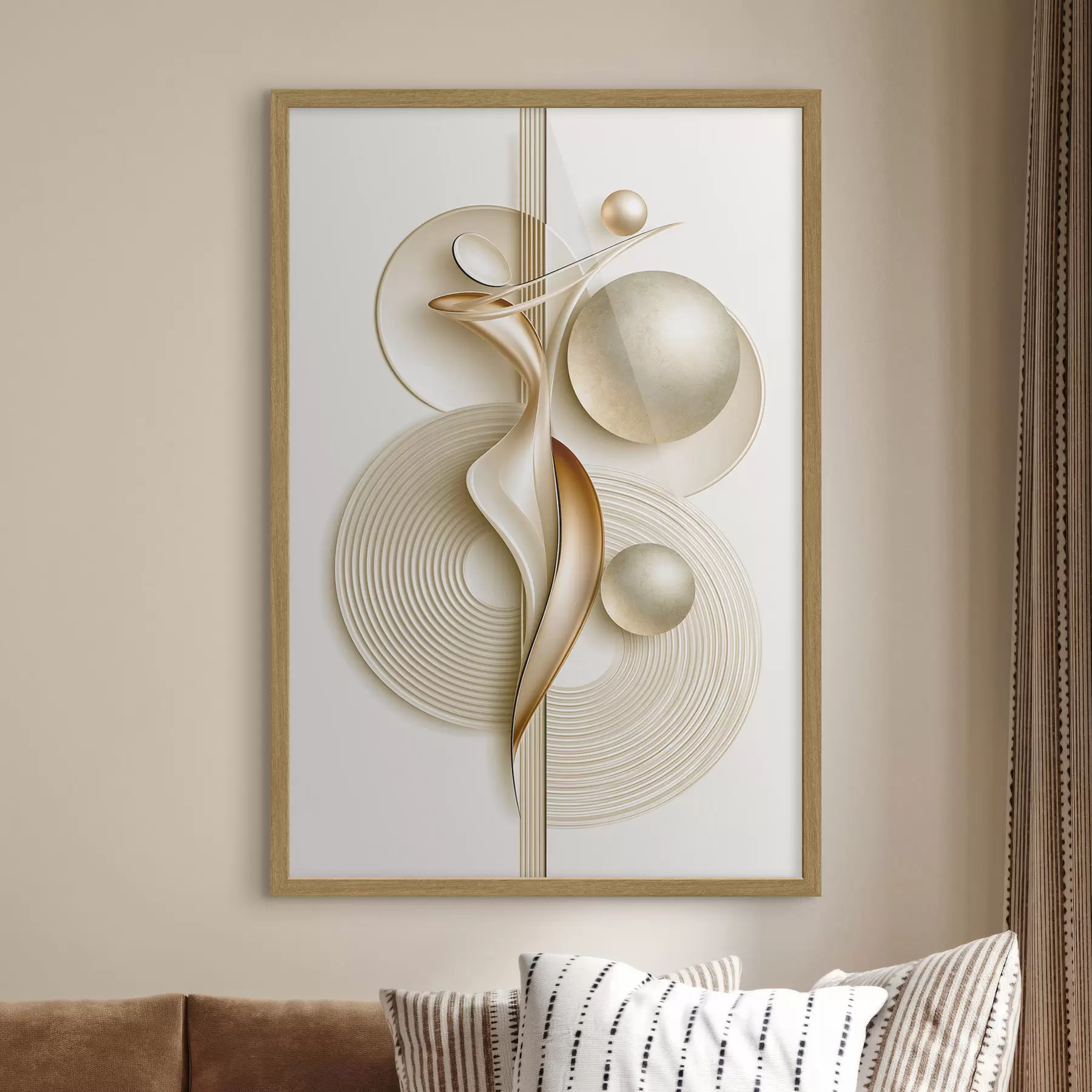 Fototapetai Elegantiška abstrakti figūra su kamuoliais f50859