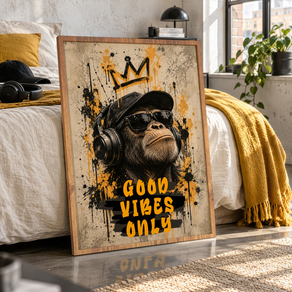 Plakatas Geros nuotaikos karalius, Plakatai gyvūnai, f50642wo : Uwalls