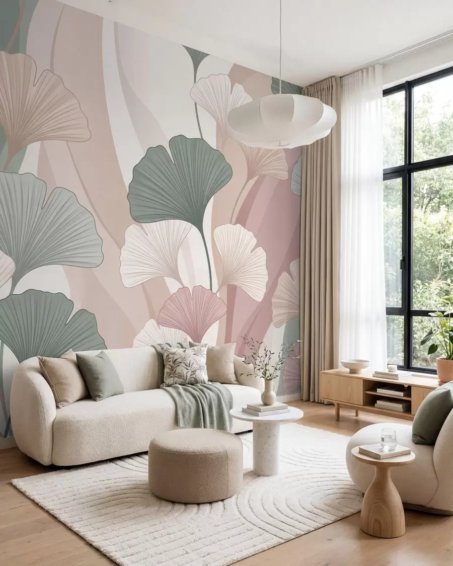 Fototapetai Ginkmedis pastelės tonais w10040