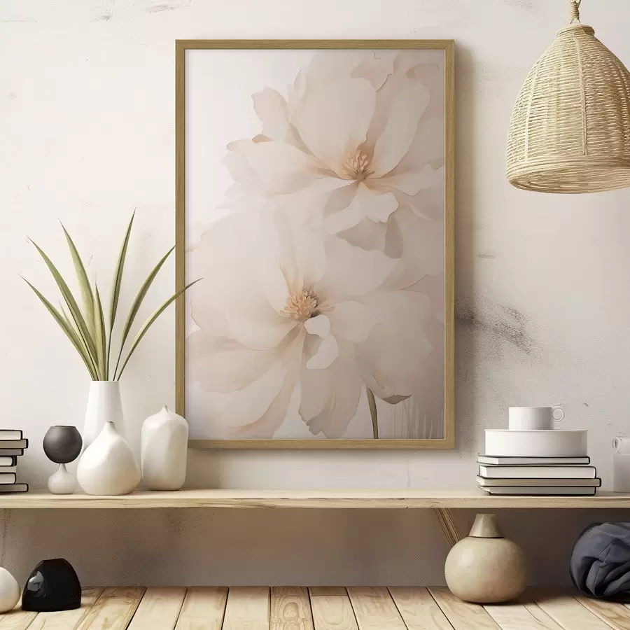 Fototapetai Švelni kreminė bijūnė f50910