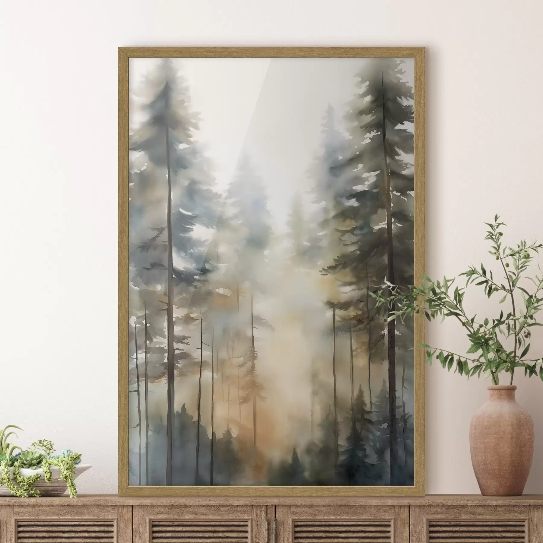 Fototapetai Saulė tarp pušų f50948