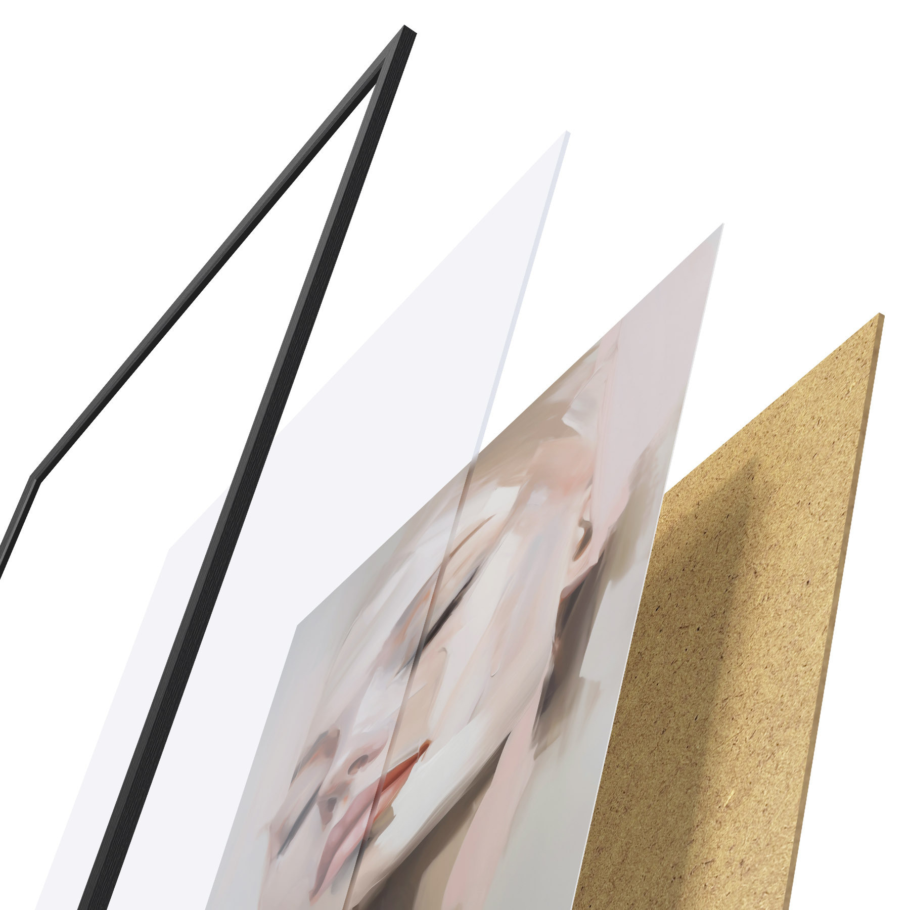Plakatas Jaunos moters abstraktus portretas f50977
