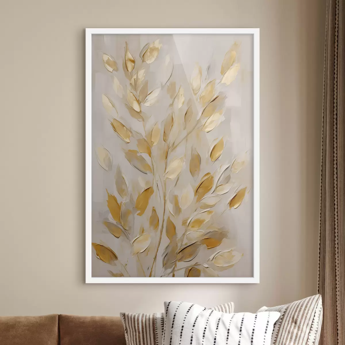 Plakatas Abstrakčios lapijos motyvai, tapybos imitacija f50994