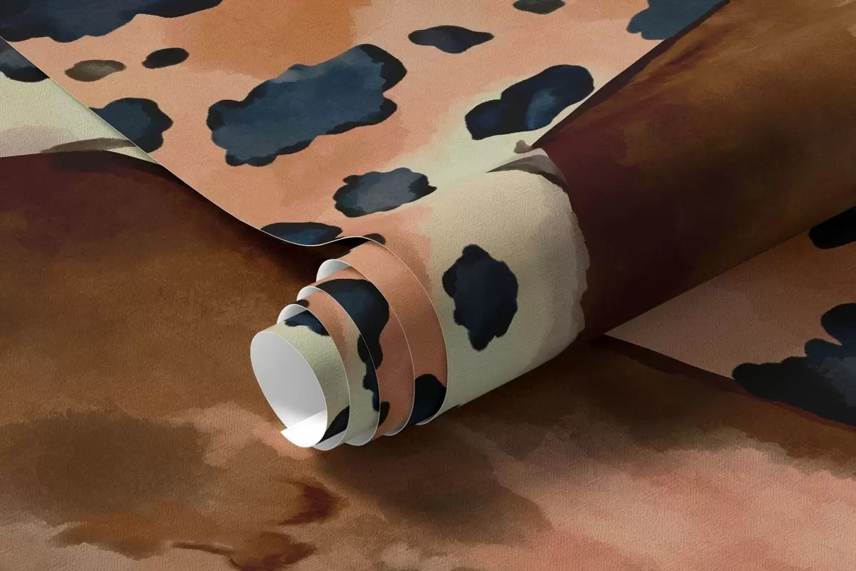 Fototapetai Leopardas tarp tropinių lapų virš vandens su žuvimi w05954v1