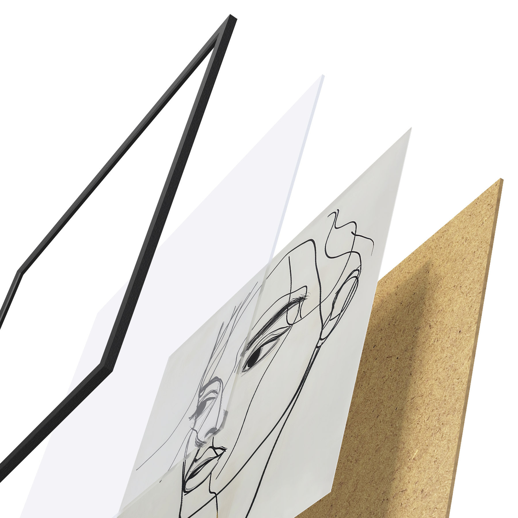 Plakatas Linijinis veido portretas f51002