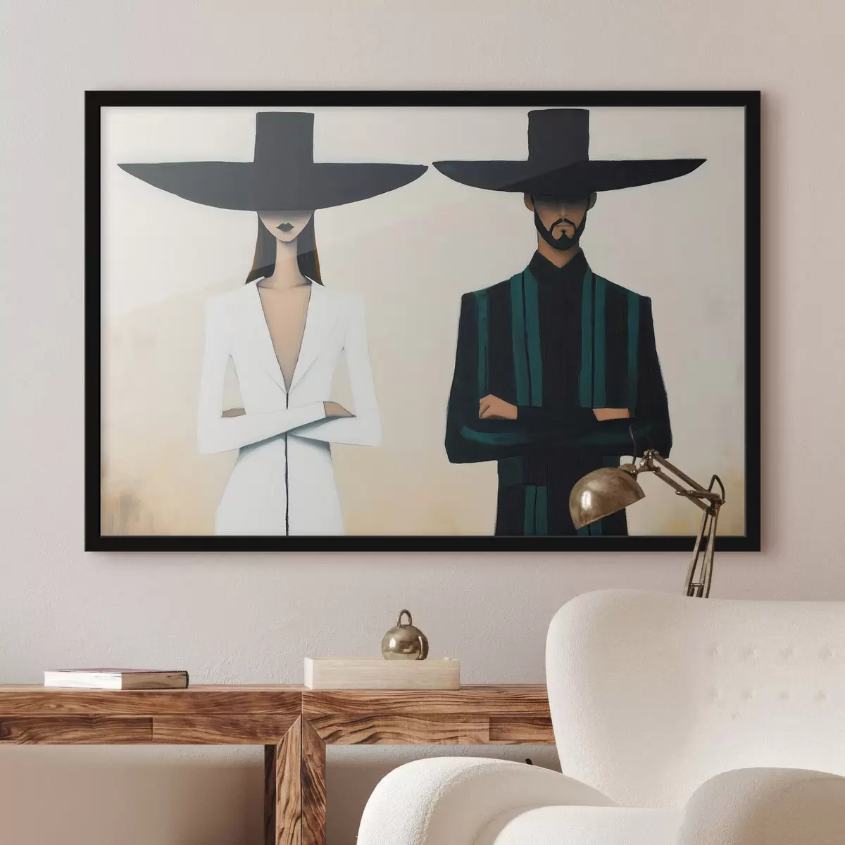 Plakatas Pora, dėvinti plačiabriaunius skrybėles f51003