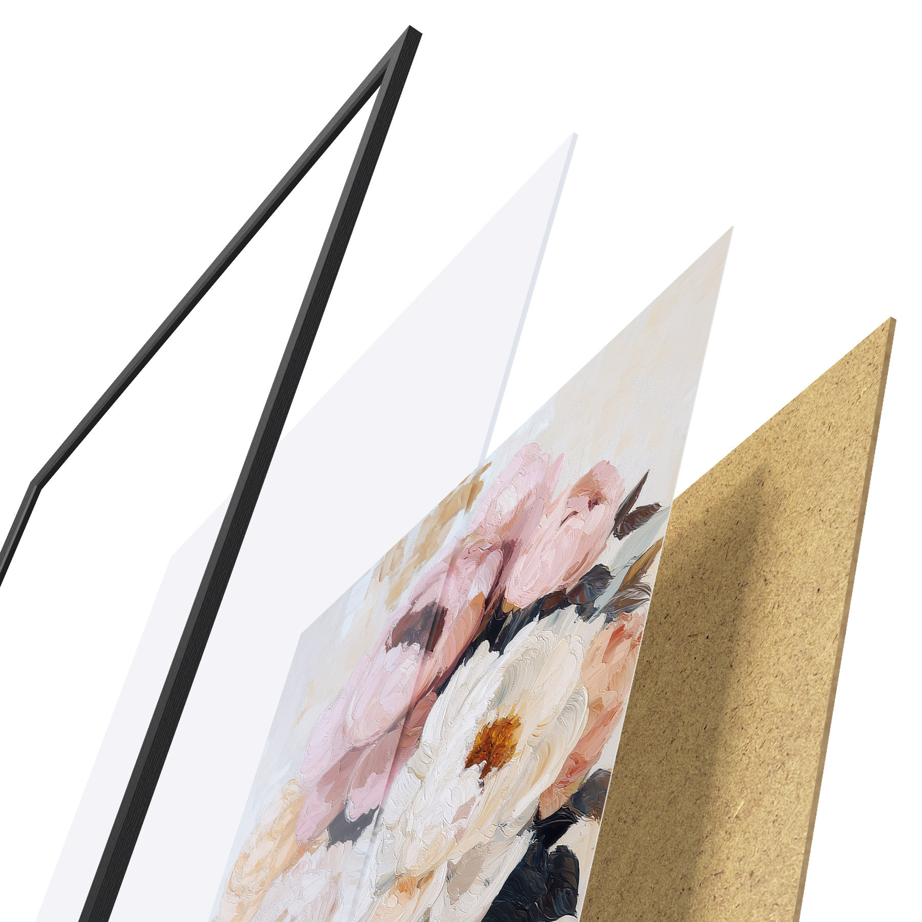 Plakatas Rožinių ir baltų bijūnų puokštė f51008
