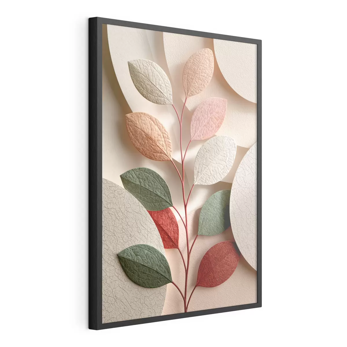 Plakatas Botaninė šaka su geometrinėmis figūromis f50863