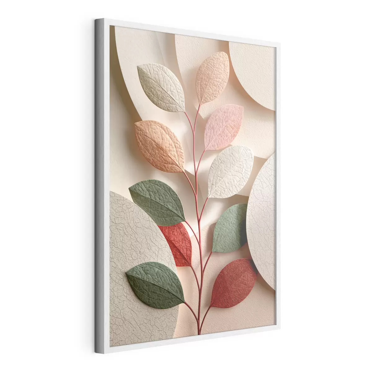 Plakatas Botaninė šaka su geometrinėmis figūromis f50863