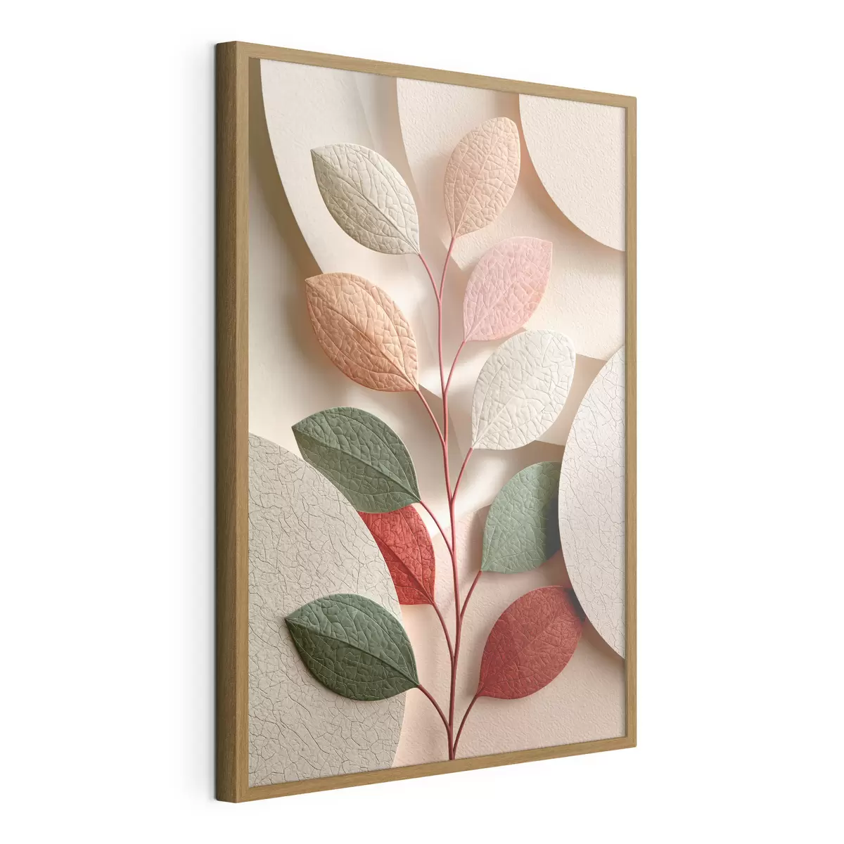 Plakatas Botaninė šaka su geometrinėmis figūromis f50863