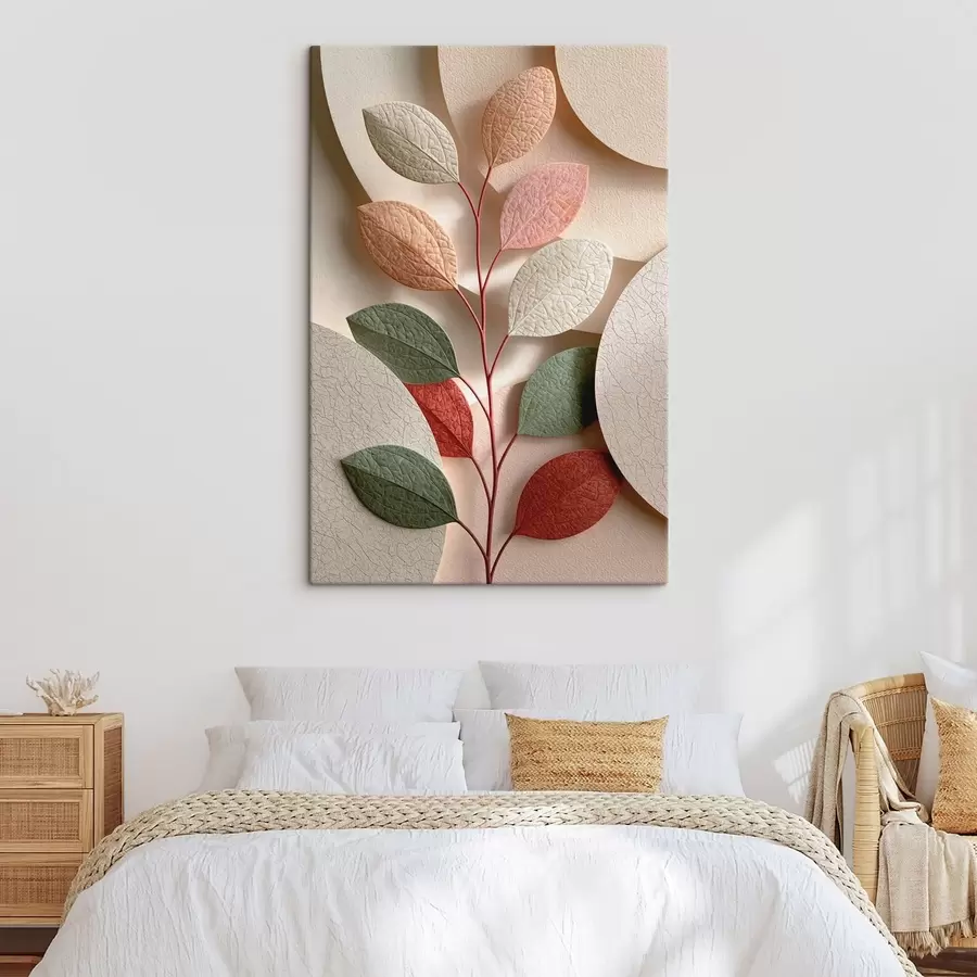 Paveikslėlis Botaninė šaka su geometrinėmis figūromis s50863