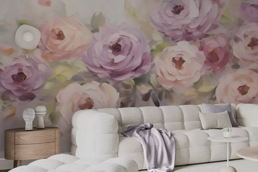 Fototapetai Abstrakčios rožės, paveikslo imitacija w05996