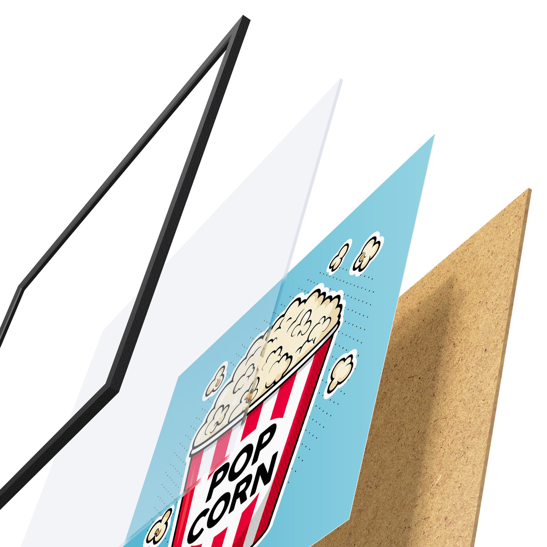 Plakatas Užkandžių metas su skaniu popkorno f50791