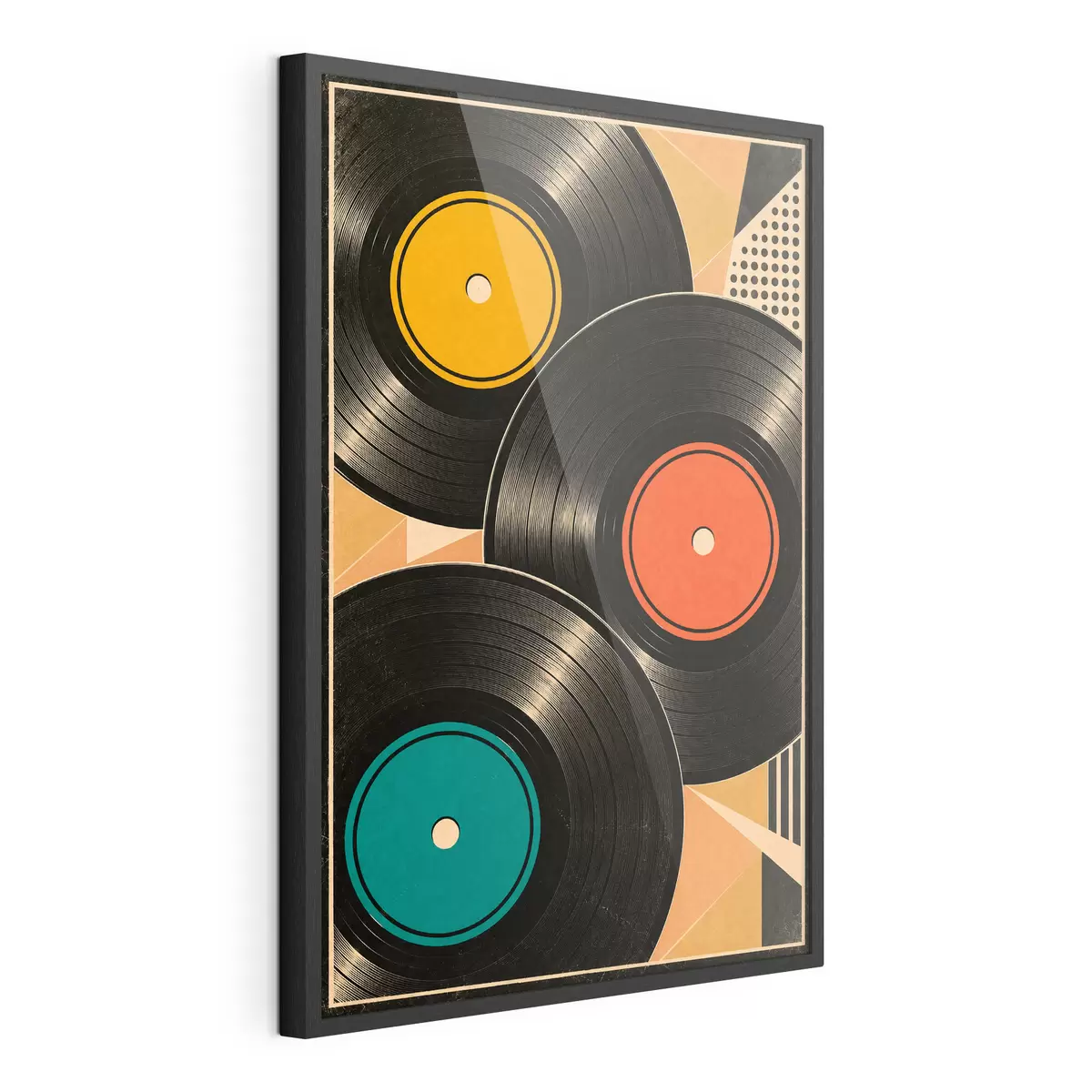 Plakatas Spalvingos vinilo plokštelės, sudarančios harmoniją f50923
